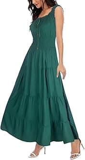 OSTOO Women's 2026 Summer Boho Floral Print Tiered Casual Flowy Long Maxi Dress