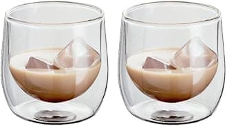 Judge Double Walled Whiskey Glasses, Set of 2 Hollow Vacuum Sealed, 200ml Gin Glass, Hand Made, Heat Resistant, Dishwasher Safe 10, Year Guarantee