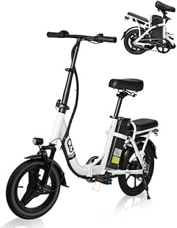 Electric Bike for Adults,14"/26" Ebike Removable Battery,Commuting Ebikes,Multi-Stage Shock Absorption System,20MPH,20+ Miles(MAX),UL 2849 Certified