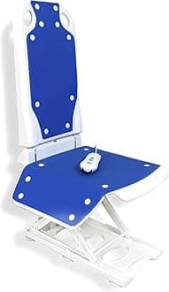 MAIDeSITe Electric Bath Lift Chair, Collapsible Bath Lift with Non-Slip Suction Cups, Suitable for Bathtubs Larger Than 16“ Wide, High-Strength Steel Pole Support, Bearing Weight 300LBS