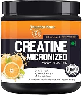 Nutrition Planet Micronized Creatine Monohydrate Orange, Pack of 348g powder