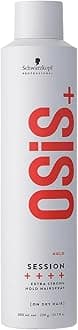 Schwarzkopf Professional OSiS Session Hairspray Long Lasting Wind Proof Brushable Finish Without Flaking Anti Humidity Heat Protection Extra Strong Hold 300 ml