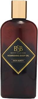 Brown Sugar Babe Rich Aunty Body Oil, Nourishing Skin Care with Almond, Avocado, Olive, Grape Seed and Turkish Rose Oils, Lightweight Body Oil for Women, Paraben Free, Made in USA