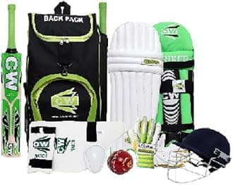CW Bullet Right Hand Cricket Complete Set Kit Pack Sports Bundle with Accessories Full Size Youth Unisex Men Senior Adult