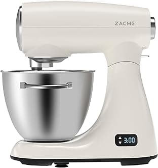 ZACME - Stand Mixer, 8 Speed, Kitchen Stand Mixer with 5.5 Quart Stainless Steel Bowl, 600W Tilt-Head Kitchen Food Mixers with Hook