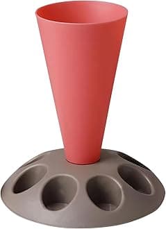 Shelf Piping Bag Stand Bag Holder Icing Holder With 8 Slots Nozzles Piping Stand For Filling Baking Accessories. Wooden Bathroom Shelves (Red, One Size)