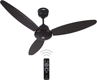 ACTIVA Gracia 1200MM (28 Watts) BLDC Motor Ceiling Fan With LED Light | Remote | 3 Blade Energy Saving BEE 5 Star Rated Fan | Noiseless Operation | High Speed | 5 Year Warranty (Smoke Brown)