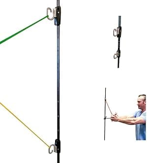 Kinetic Bands Space Saver Gym Resistance Bands Exercise Equipment for at Home Fitness Workout | Resistance Band Wall Anchor with 2 Rails, 2 Rail Cars