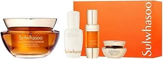 SulwhasooConcentrated Ginseng Rejuvenating Cream Set - Korean Ginseng-Powered Skincare 4-piece Gift Set, Strengthens Skin Barrier, Visibly Improves Wrinkles, Includes Full-size Cream