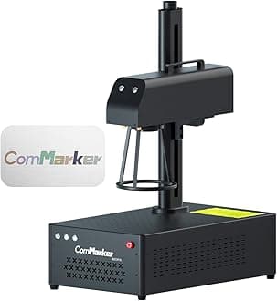 ComMarker B4 20W JPT Mopa Fiber Laser Engraving Machine,Support Lightburn Laser Engraver with 2Lens and L Protective Shield,2in1 Desktop Handheld Color Marking Machine for Stainless Steel,Ring,Tumbler