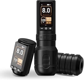 AmbitionTorden Max Wireless Tattoo Machine 2400mAh Battery Touch Screen-Rotary Tattoo Gun Cartridge Pen with Torque 180 g.cm Brushless Motor Straight Drive Bar