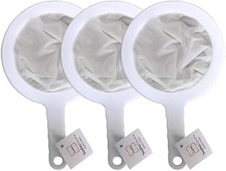 Kitchen Ultra-Fine Nylon Mesh Strainer Plastic Sieve Fine Mesh Filter Spoon For Soy Milk Coffee Filter Milk Yogurt Juice Kefir Honey coladores de cocina (Set of 3-100 + 200 + 400 Mesh)