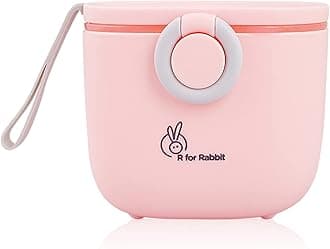 R for Rabbit Silicone First Feed Box for Baby, Kids Milk Powder Multi-Functional Meal Box 210G Pink