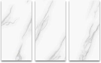 Luxury Vinyl Flooring Tiles by Lucida Surfaces | Glue-Down Adhesive Flooring for DIY Installation | 18 Stone-Look Planks | Carrara | PresCore | 36 Sq. Feet