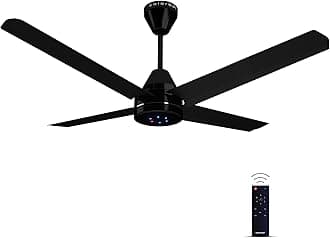 Colorbot Stella Quad1200 mm BEE 5 Star Rated BLDC Ceiling Fans with Remote | 4 Blade | Designer Fans | High Speed | Power Saver | 100% Copper Winding | Noiseless | 2+2 Year Warranty (Charcoal black)