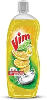 Vim Dishwash Liquid Gel Lemon|| With Lemon Fragrance|| Leaves No Residue|| Grease Cleaner For All Utensils|| 750 ml Bottle