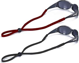 SHINKODA Lanyards for Glasses Athletic Sunglasses String Around Neck Eyeglass Adjustable Band Straps to Keep Glasses on When Sports Slim Eyewear Retainer - Pack of 2