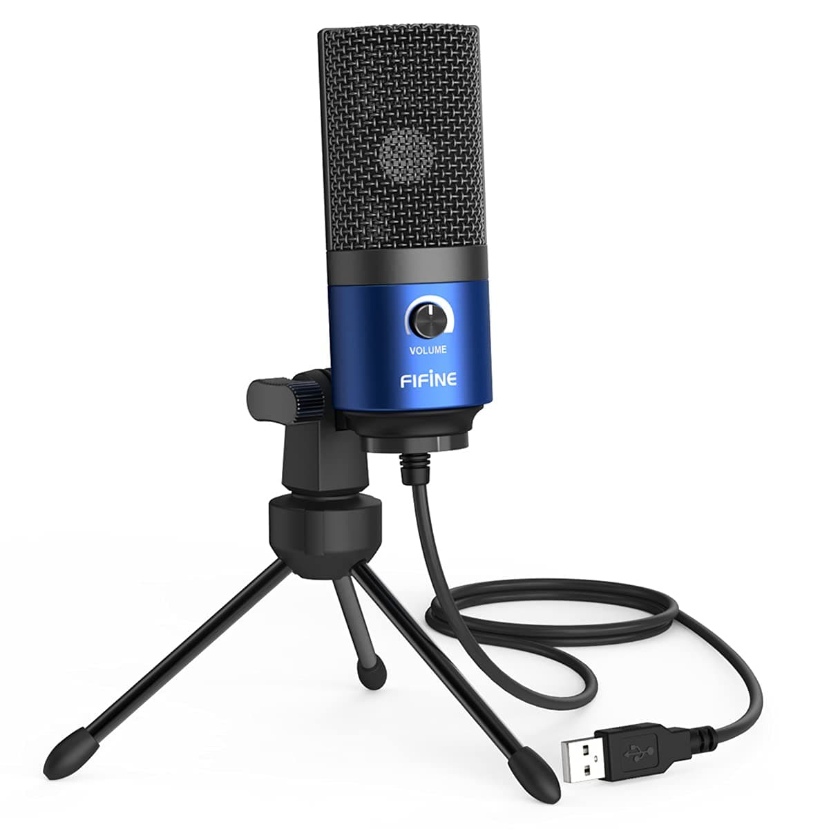 USB Computer Microphone for Recording YouTube Video Voice Over Vocals for Mac & PC, Condenser Mic with Gain Control for Home Studio, Plug & Play - K669L