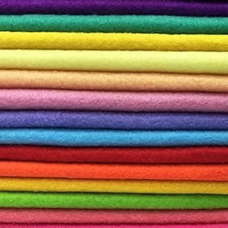 flic-flac 28pcs 12 x 12 inches (30cmx30cm) 1.4mm Thick Soft Felt Fabric Sheet Assorted Color Felt Pack DIY Craft Sewing Squares Nonwoven Patchwork