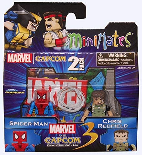 Marvel Vs Capcom 3 Minimates Series 2 Mini Figure 2Pack SpiderMan Vs. Chris Redfield