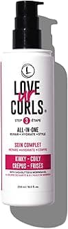 Love Ur Curls - Kinky Coily All in One Curl Cream Styler, Curling Cream for Curly Hair, Repair, Define, Hydrate & Style with Shea Butter, 250mL