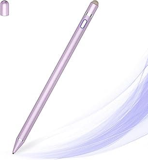 Active Stylus Pen for Touch Screens, Dual Pen Tips for iOS & Android Drawing & Writing, High Precise Rechargeable Pencil for A-pple i-Phone 17/16/15/14/13/12, i-Pad, Phone, Tablet, Sam-Sung, Purple