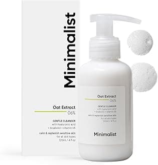 6% Oat Extract Gentle Cleanser with Hyaluronic Acid | Sulphate Free Face Wash for Sensitive Skin (120 ml)