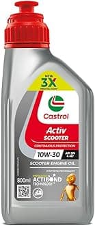 Castrol Activ Scooter 10W-30 4-AT Engine oil with Synthetic Technology (800 ML) | 3X Protection with Actibond Technology | Engine Protection for Scooters | API SN and JASO MB