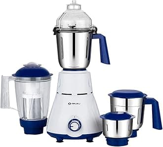 Rex 750W Mixer Grinder, White/Blue