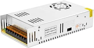 BTF-LIGHTING AC100-240V to DC5V50A Max250W Switching Power Supply Device Transformer Adapter Converter for LED Strip/String/LED Matrix,CCTV Camera,Security System,Radio,Cats