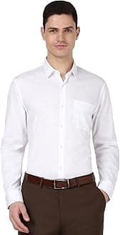 Peter EnglandMen's Solid Slim Fit Shirt
