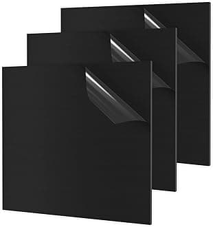 HDPE Plastic Sheet 3 Pcs 12” x 12",Phiowocx 1/8"(3mm) Thick High Density Polyethylene Boards, Black Hard HDPE Sheets, Plastic Boards Panel for DIY Projects Crafts Decor,Handicrafts Home Decor(Black)
