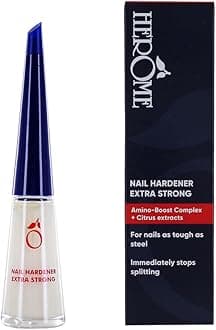 Herome - Nail Strengthener Extra Strong 10ml | Nail Growth Treatment for Weak and Brittle Nails, Hardening Nail Polish, Nail Repair Must-Have