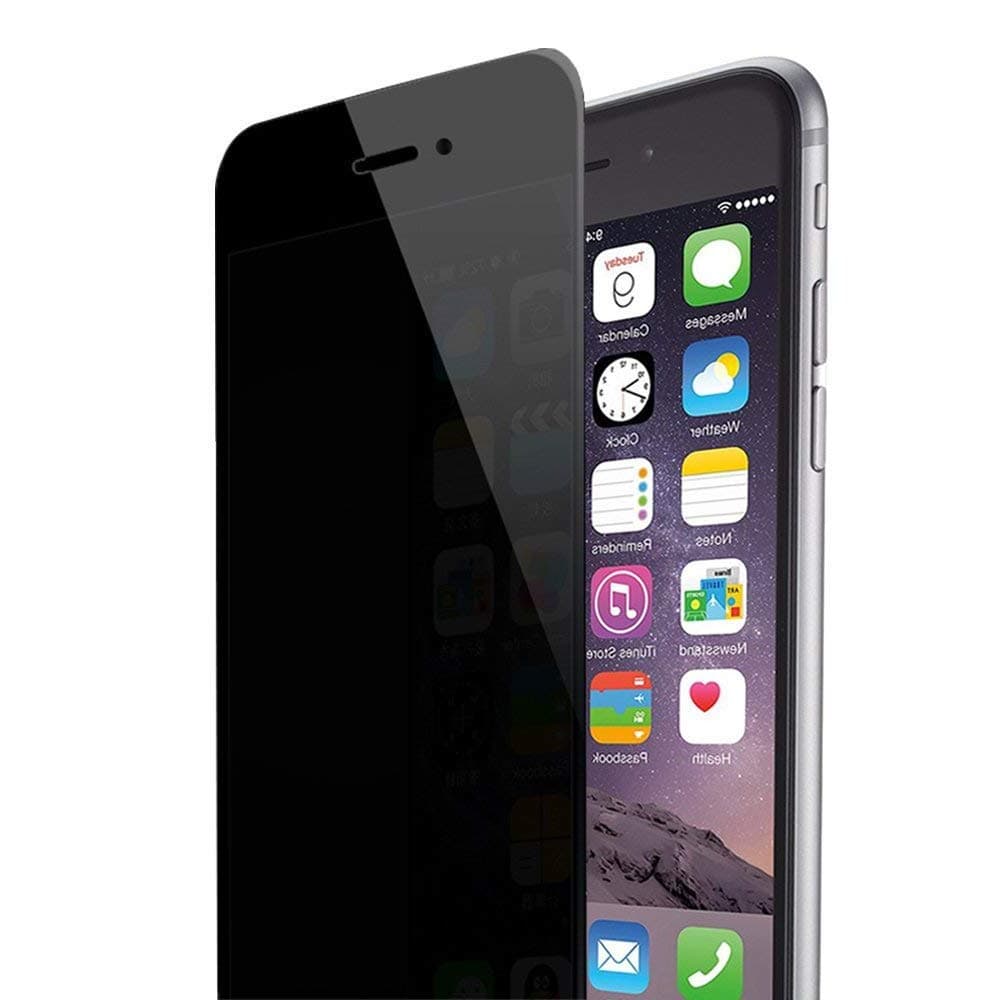 Privacy Screen Protector【Newest Version 2019】 for iPhone 8 Plus 7 Plus - Full Coverage Anti Spy 9H Tempered Glass (Black) (Black)