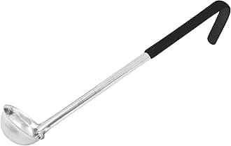 Winco Prime One Piece Stainless Steel Ladle, NSF Listed,Black