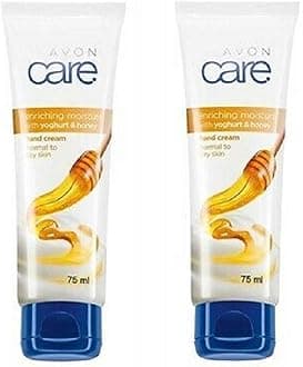 Pack of 2 Avon Care Yoghurt & Honey Enriching Moisture Hand Cream for normal to dry skin 2 x 75ml tubes