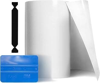 Clear Paint Protection Bulk Vinyl Wrap Film 12 Inches x 120 Inches Including 3M Squeegee and Black Felt Applicator