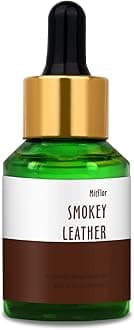 Smokey Leather Fragrance Oil, MitFlor Single Scented Essential Oil for Diffuser, Premium Grade Fragrance Oil for Soap & Candle Making, Men & Woody Scent for Home Fragrance, 30ml