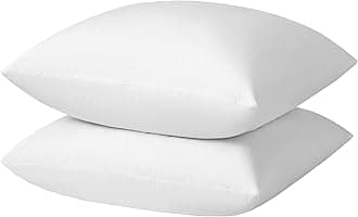 Hotel-Style Goose Feather Down Euro Pillow Insert for Sofa & Bed - 100% Odorless & Plump Cushion Filler - 233TC Cotton with Inner Liner to Prevent Poking (28x28 Inch)