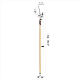 Fiskars 12 Foot Extendable Pole Saw & Pruner, Orange (393951-1001)