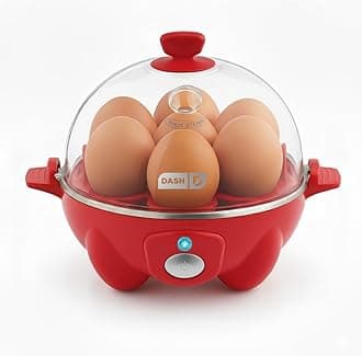 DASH Rapid Egg Cooker: 7 Egg Capacity Electric Egg Cooker for Hard Boiled Eggs, Poached Eggs, Scrambled Eggs, or Omelets.