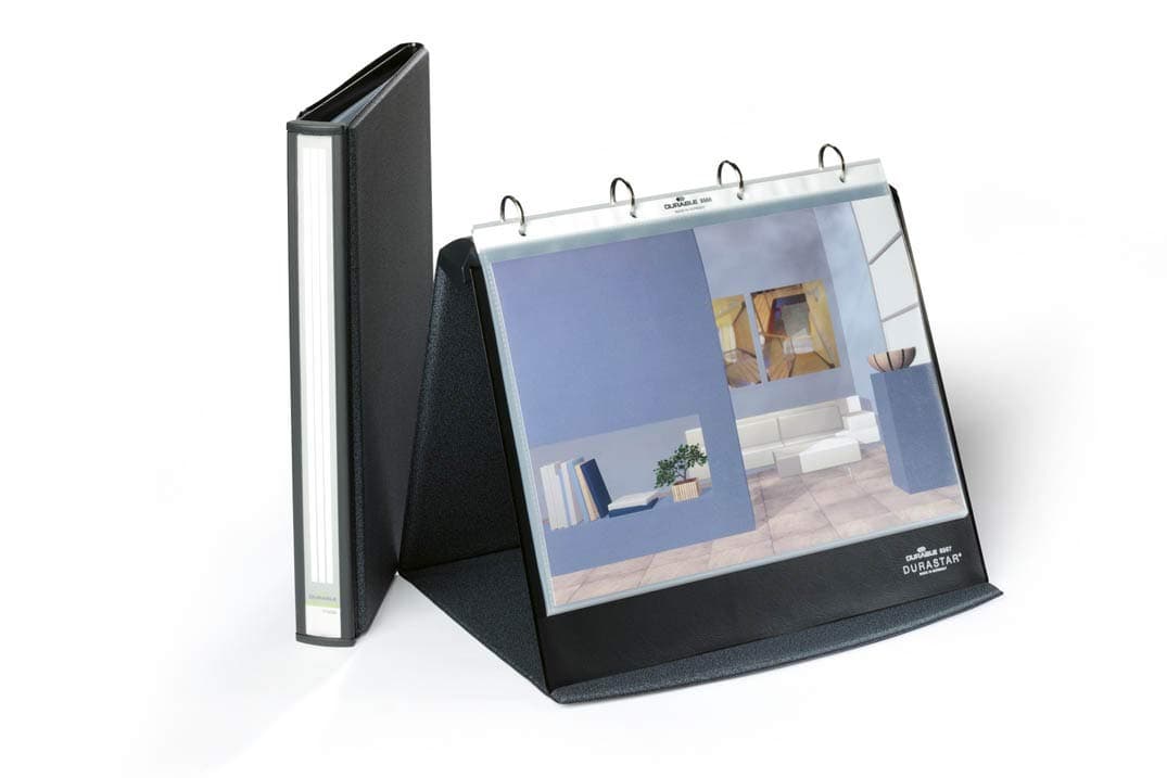 Durable DURASTAR Table Flipchart Stand - A4 Landscape Format - Grey Colour - Perfect For Presentations & Meetings