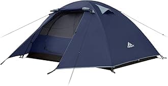 Forceatt Tent, 2-4 Man Tent for Camping, Easy Setup Lightweight Two Doors PU3000mm Waterproof Dome Tent, Windproof Instant Outdoor Tent Suitable for Traveling, Beach, Camping, Hiking, Mountaineering