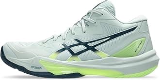 ASICS Men's Sky Elite FlyteFoam Mid Top 3 Volleyball Shoes, 7.5, Lichen Rock/Tranquil Teal