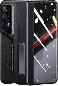 Compatible with Huawei Honor Magic V2 RSR Case [Hidden Kickstand] [Screen Protector] Rugged Shockproof 360 Full Protective Phone Cover+Kickstand Compatible with Honor Magic V2 RSR (Color : Black)