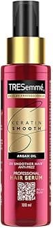 TRESemmé Keratin Smooth Serum 100ml With Keratin Protein and Argan Oil | Salon-Like Smooth Hair | Up To 48H Frizz Control
