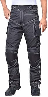 WICKED STOCKMens Waterproof Armored Motorcycle Riding Dual Sport Pants Protective CE Level-1