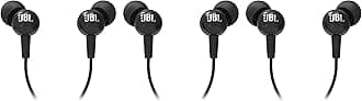 JBL C100SI Wired in Ear Headphones with Mic, Pure Bass Sound, One Button Multi-Function Remote, Angled Buds for Comfort fit (Black) (Pack of 3)