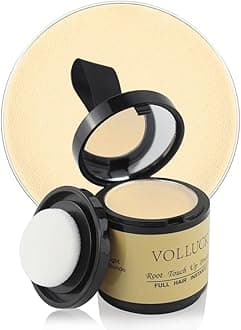 VOLLUCK Root Touch up Powder – Covers Grey Roots & Conceals Thinning Hair, Hairline Powder for Men & Women – Natural Look, Easy to Use & Compact for Quick Touch Ups (Light Blonde, 10 g)