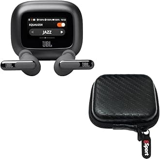 Live Beam 3 True Wireless Noise Cancelling Earbud Bundle with gSport Case (Black)